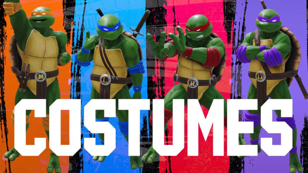Leonardo, Michelangelo, Raphael, Donatello costumes in SF6